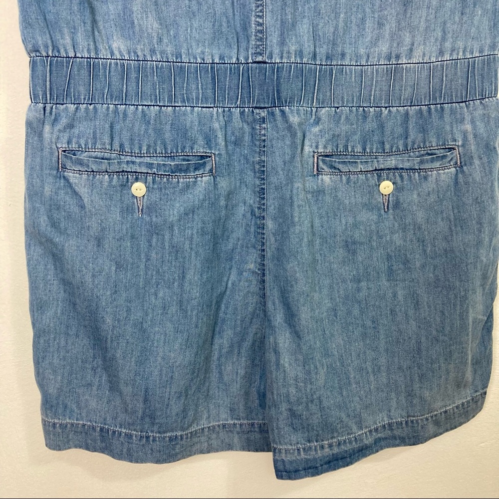 J. Crew Lightweight Denim Chambray Romper 8 - Picture 7 of 10